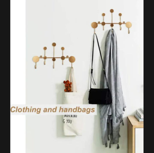 Wall Hooks Antique Finish Metal Clothes Hanger Rack Wall Hook for Room DecorWall Mounted Hook Hanging Shelf Rack for Key Holder Charging USB Cable Key