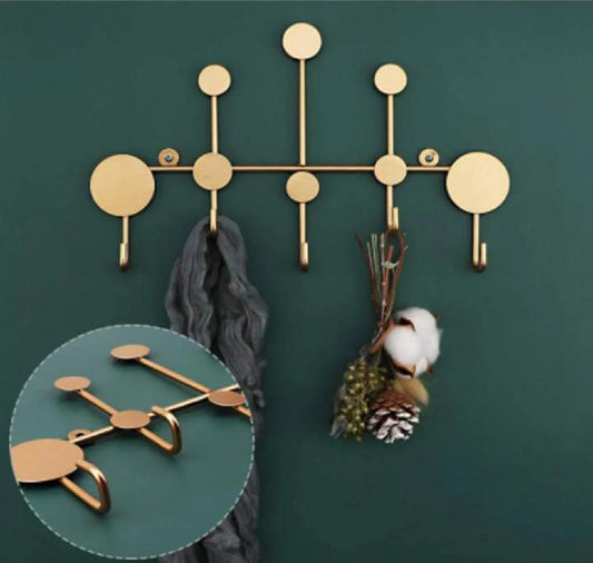 Wall Hooks Antique Finish Metal Clothes Hanger Rack Wall Hook for Room DecorWall Mounted Hook Hanging Shelf Rack for Key Holder Charging USB Cable Key